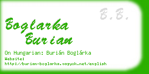 boglarka burian business card