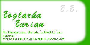 boglarka burian business card
